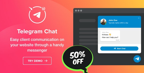 Telegram Chat Plugin for WordPress 客服机器人WordPress插件