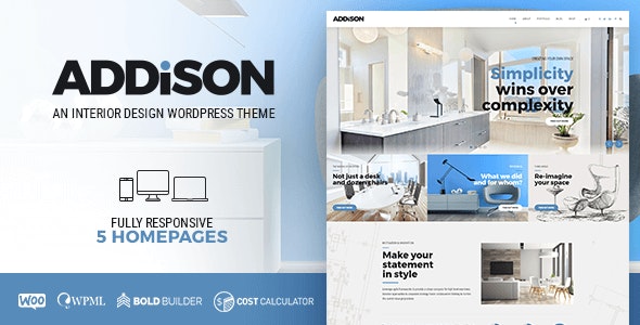 Addison - 建筑室内设计网站WordPress模板