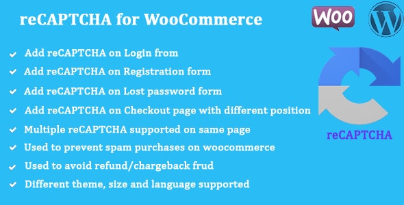 reCAPTCHA for WooCommerce 商店注册登录验证码插件