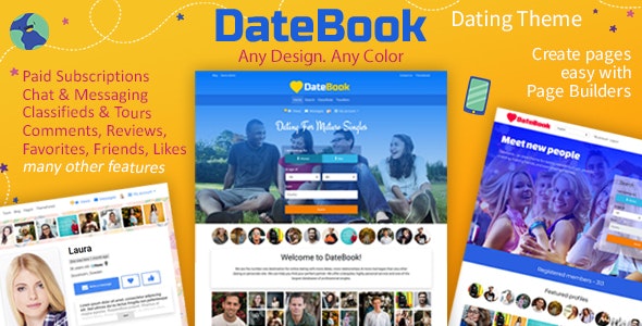 DateBook - 婚恋交友网站模板WordPress主题