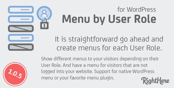 Menu by User Role for WordPress 不同用户组不同菜单插件