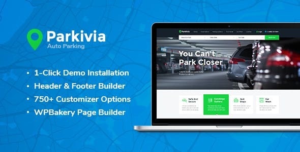  Parkivia - WordPress theme of car repair website in parking lot