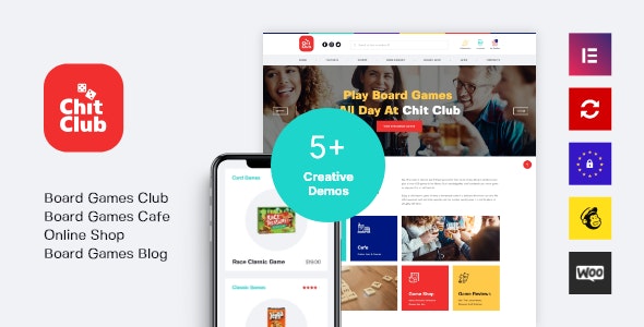 Chit Club - 棋社酒吧咖啡馆WordPress主题