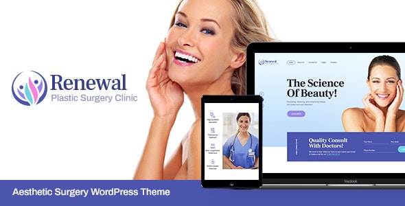  Renewal - WordPress theme of plastic surgery clinic beauty salon website