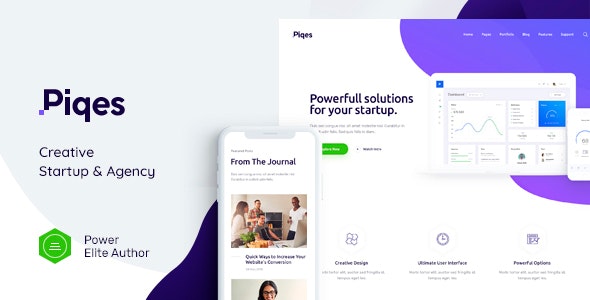 Piqes - Creative Startup & Agency WordPress Theme