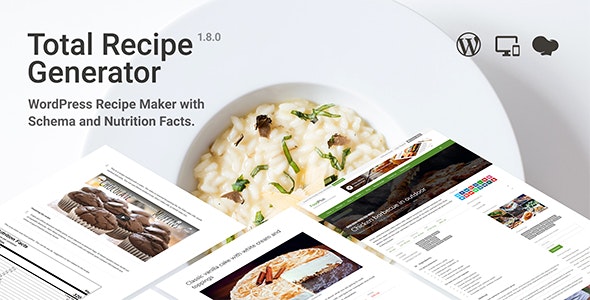 Total Recipe Generator - 食谱营养成分WordPress插件