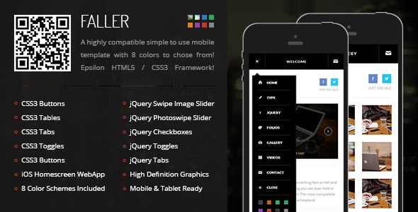 Faller Mobile 响应式手机版HTML模板