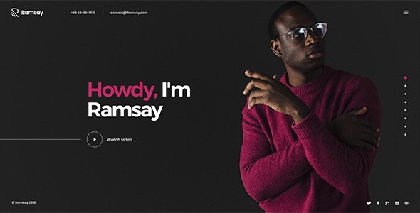 Ramsay - 创意个人单页网站HTML模板