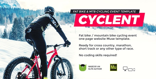 Cyclent - 山地自行车骑行活动Muse模板