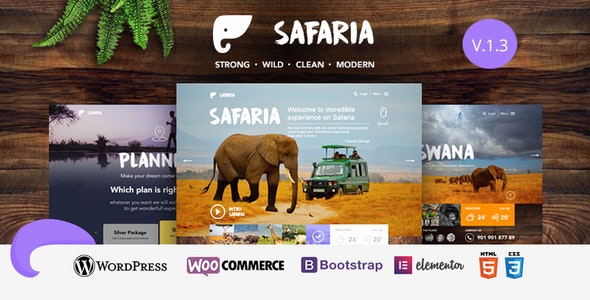 Safaria - 野生动物园网站WordPress主题