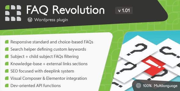 FAQ Revolution - 帮助知识库搜索WordPress插件