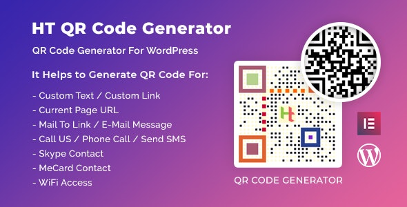HT QR Code Generator - 多用途二维码生成WordPress插件