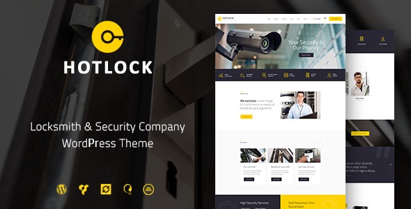  HotLock - WordPress theme of password lock security health system website