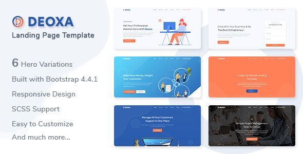 Deoxa - 着陆页HTML5模板