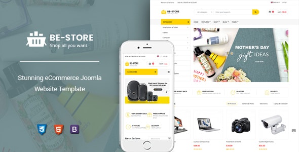 BeStore - 多用途网上商店Joomla模板