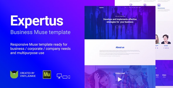 Expertus - 响应式企业公司网站Muse模板