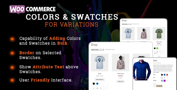 WooCommerce Colors and Swatches for Variations 颜色可变属性插件