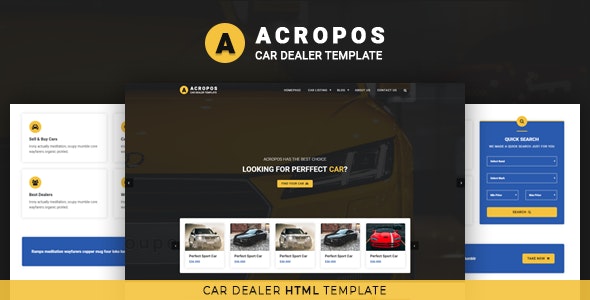 Acropos - 汽车经销商HTML模板