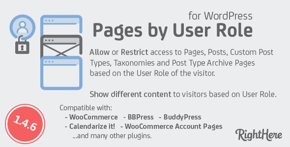 Pages by User Role for WordPress 页面内容分类访问限制插件