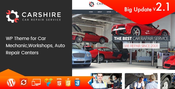 Car Shire - Auto Mechanic & Repair WordPress Theme