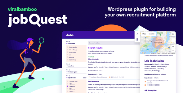 jobQuest - WP Job Recruitment Board 工作岗位发布招聘插件