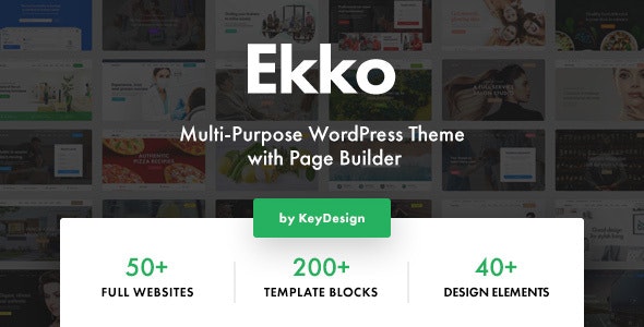 Ekko - 多行业可视化编辑网站WordPress主题