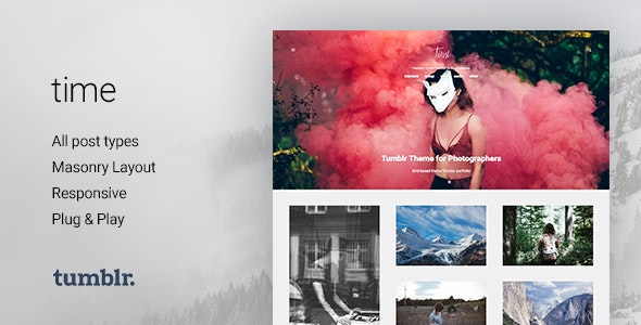  Time - Photography Art Exhibition Tumblr Template