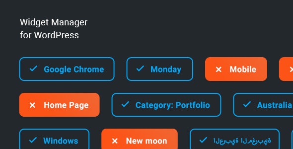 Widget Manager - WordPress widgets management system