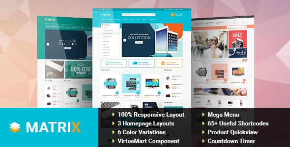 Matrix - 多行业在线商店模板Joomla主题