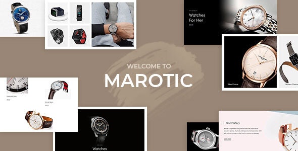 Marotic - 轻型迷你奢侈品手表商店Shopify主题