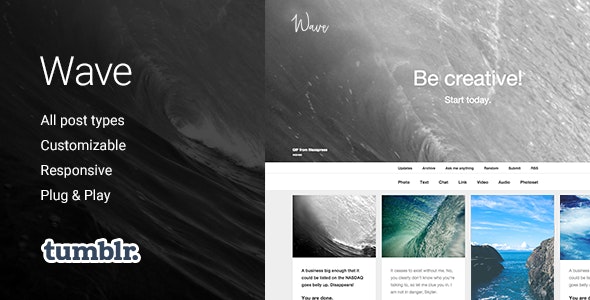  Wave - Tumblr theme based on grid works display website