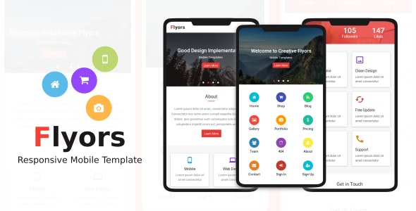 Flyors - 自适应移动手机版HTML5模板