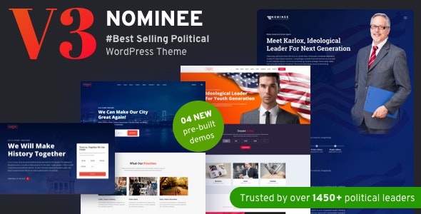 Nominee - Political WordPress Theme for Candidate/Political Leader