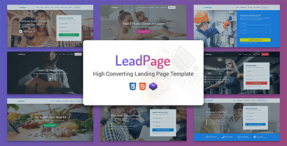 LeadPage - 多用途企业公司网站HTML着陆页模板