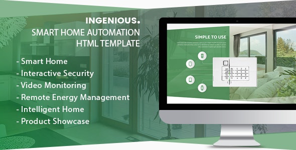 Ingenious - 自动化智能家居HTML网站模板