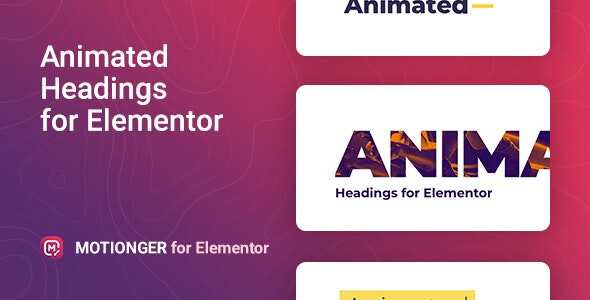 Motionger - Elementor 可视化动画标题编辑插件