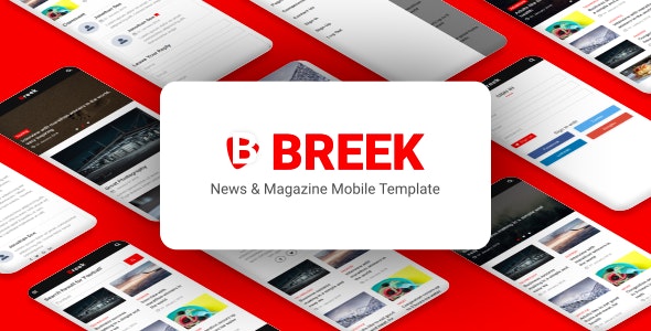 Breek - 新闻杂志博客网站移动手机版HTML5模板