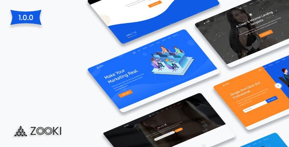 ZOOKI - 着陆页网站模板HTML5模板