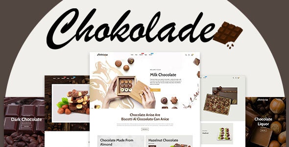 CHOKOLADE - 巧克力糖果蛋糕商店网站模板
