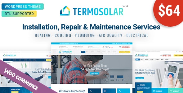 Termosolar - 电气水暖维护家政服务网站模板