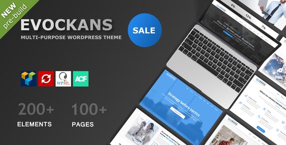 Evockans - 适用多行业网站模板WordPress主题