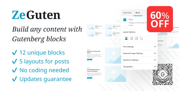 ZeGuten - Blocks for Gutenberg 古腾堡编辑器模块插件