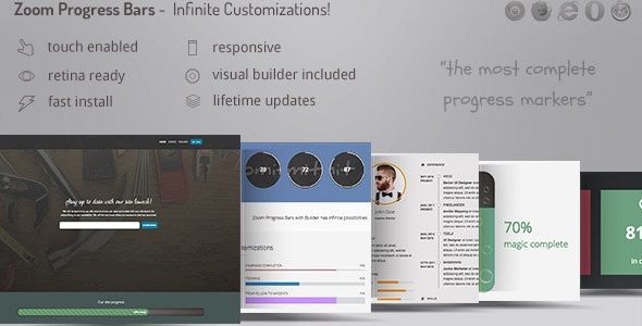 Zoom Progress Bars - Infinite Progress Marker Customizations with Included Visual Builder