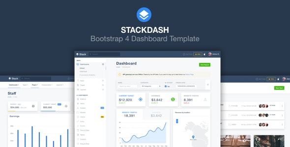 StackDash - Bootstrap 4 响应式后台管理模板