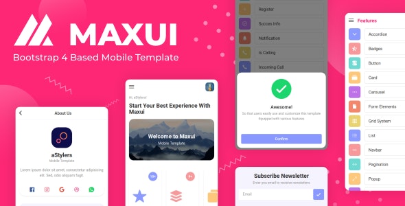 Maxui - Bootstrap 4 响应式后台管理模板