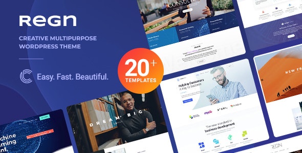  Regn - Modern multipurpose enterprise website template WordPress theme