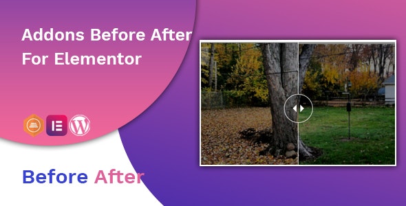 Before After Image Slider Elementor Addon 前后图像图片对比插件