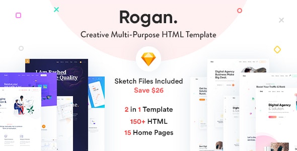 Rogan - 创意多用途HTML + RTL模板