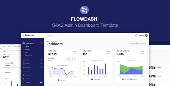 FlowDash - SAAS管理员仪表板后台模板