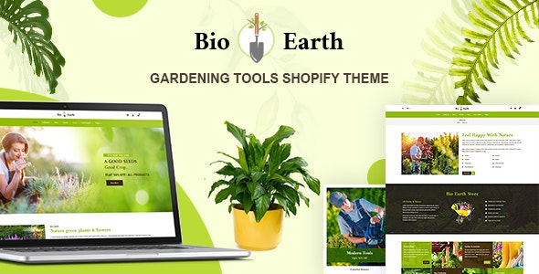 Bio Earth - 园林绿化绿植鲜花Shopify商店模板